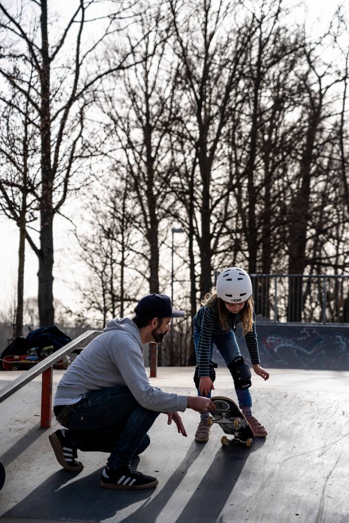 Skate Coach Olaf mit einer Schülerin in Fürth